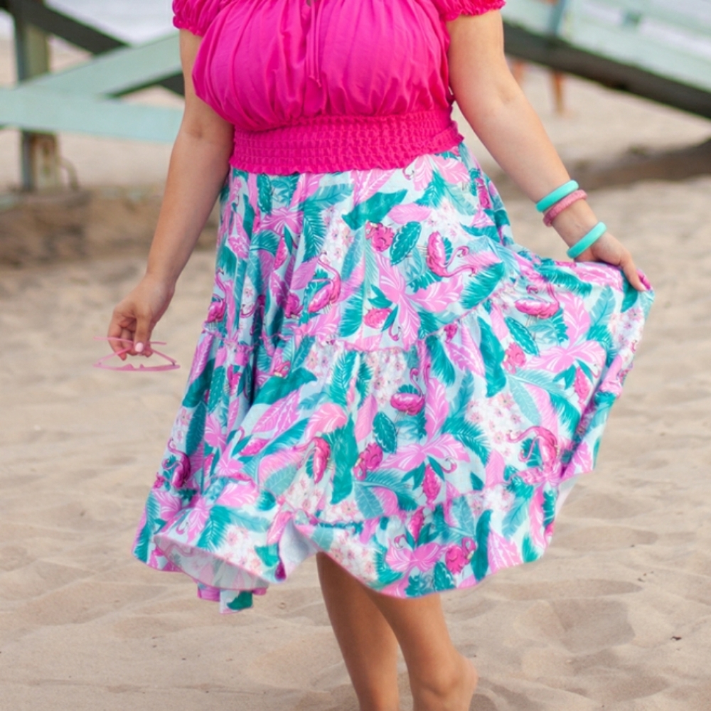 🌴🦩Betty Page Cha Cha Flamingo Skirt🦩🌴